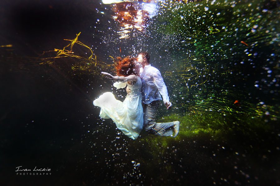 Underwater Cenote trash the dress - LuckiePhotography - around me