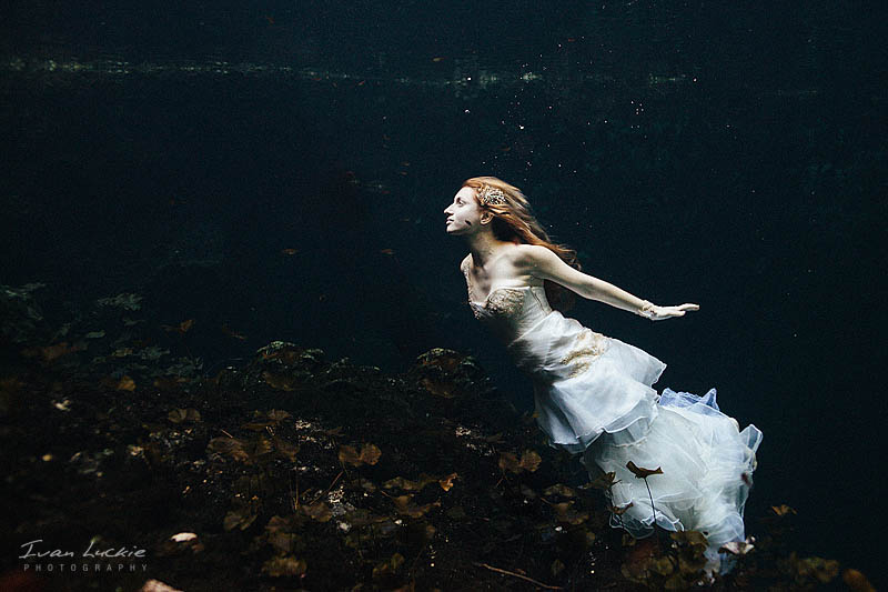 Sofia+Mike - Cenote underwater Trash the dress Photographer - Ivan Luckie Photography-1