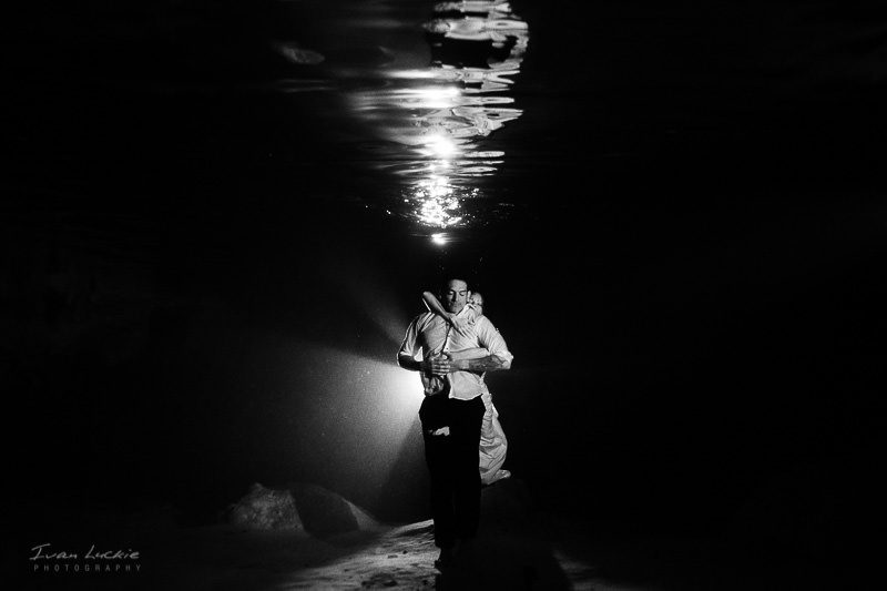 Stephanie and Marcos underwater cenote trash the dress-10